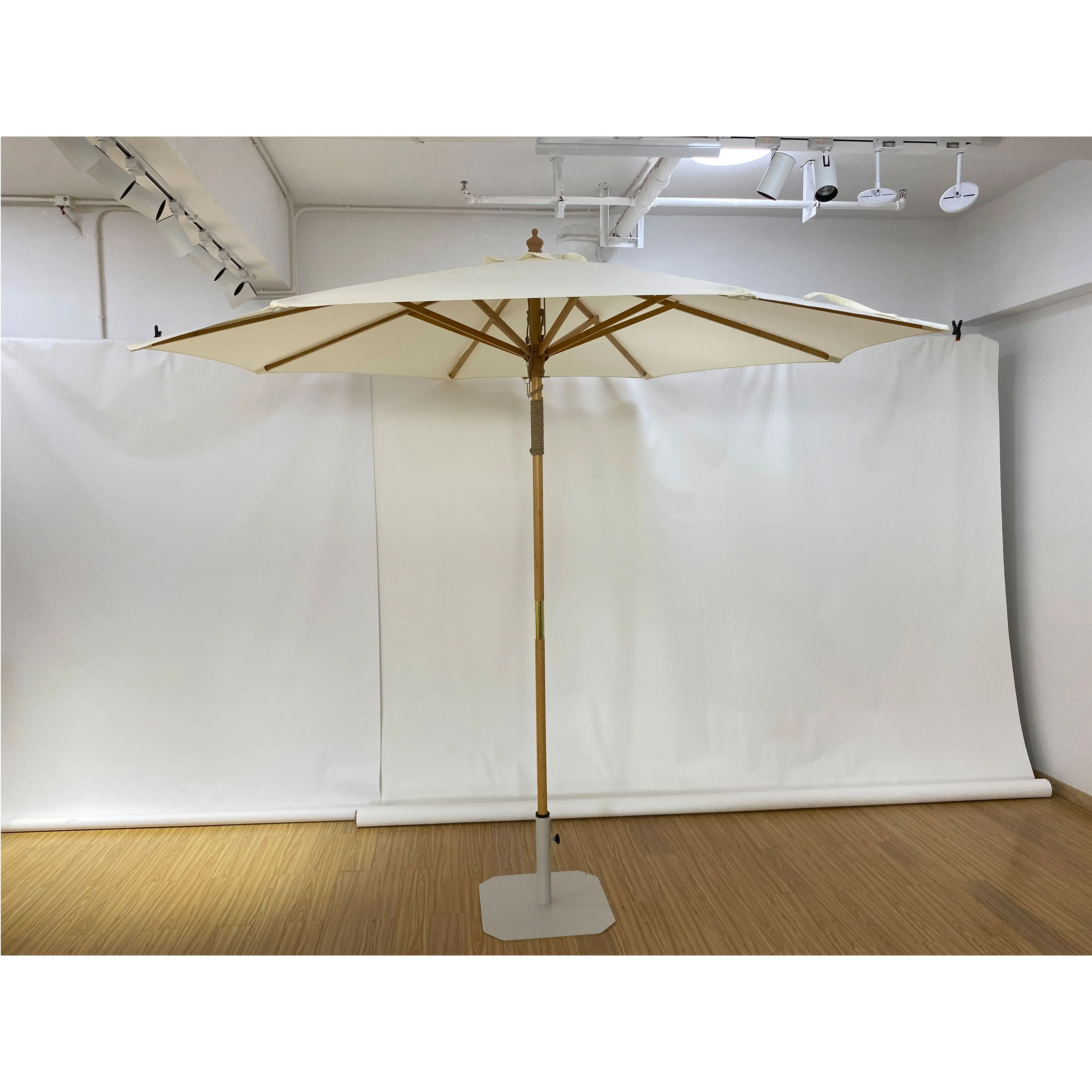 MIA luxe jardin pôle en bois plage bambou écologique parasol extérieur