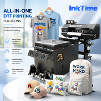 Imprimante DTF à double tête de 60 cm, machine d'impression à transfert thermique, système de personnalisation de vêtements à double station pour T-shirts, sweats à capuche, OEM