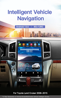 Navigation GPS de style Tesla pour Toyota Land Cruiser 200 LC200 2008 - 2012, autoradio multimédia
