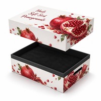 Op maat gemaakte bedrukte stevige geschenkdozen voor Huili zachte zaad-granaatappel premium fruitverpakkingen deksel bodem groothandel
