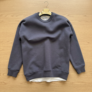 Sweat-shirt décontracté pour homme, col rond, manches longues, en molleton de coton écologique, infroissable et anti-rétrécissement, délavé à l'acide, collection automne - Product Image 3