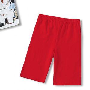 Pantalones Cortos Deportivos de Ciclismo para Mujer, Cintura Media, Transpirables, de Poliéster, Corte Regular, Casuales, de Verano, Ajustados, Hasta la Rodilla, Negros - Product Image 5