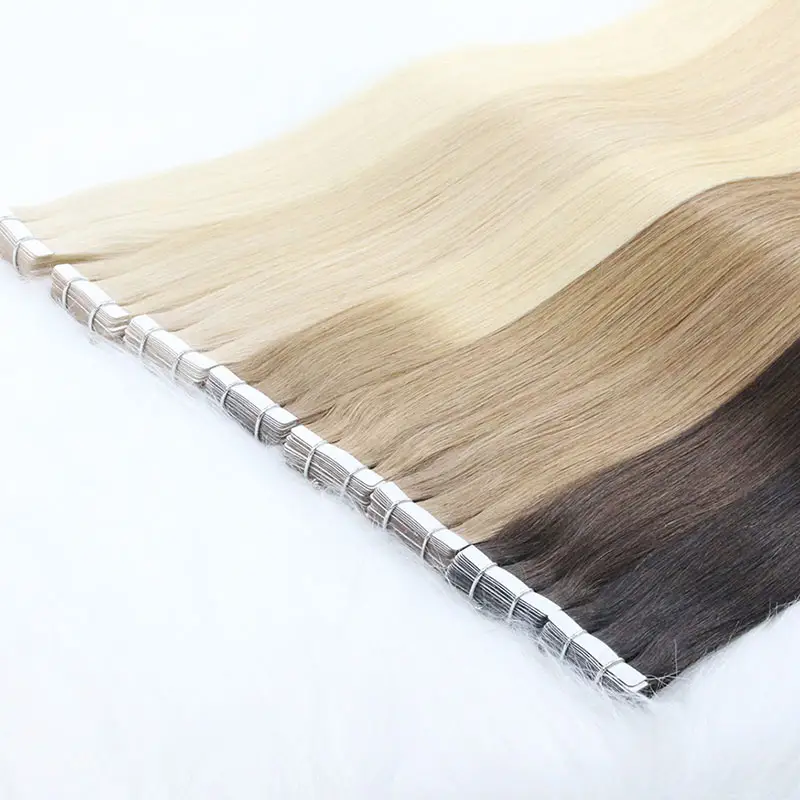 Wholesale High Quality Tape Hair Extention,Soft And Straight 100 Tape In Human Hair Extensions,Double Drawn Tape Hair Extensions