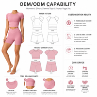 Ensemble de vêtements de sport pour femmes OEM, 2 pièces, en spandex/nylon, extensible dans quatre directions, séchage rapide, respirant, taille élastique, longueur cheville