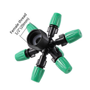 Sistema <span class=keywords><strong>de</strong></span> nebulización para <span class=keywords><strong>riego</strong></span> <span class=keywords><strong>de</strong></span> jardín, <span class=keywords><strong>Kit</strong></span> <span class=keywords><strong>de</strong></span> microaspersores con conector <span class=keywords><strong>de</strong></span> rosca <span class=keywords><strong>de</strong></span> 1/2 pulgadas, 4, 5, 6 y 7 vías - Product Image 4