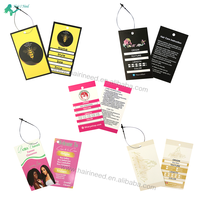 Étiquettes suspendues élégantes personnalisées avec logo pour emballage de perruques et extensions capillaires, autocollants adhésifs puissants pour paquets de cheveux