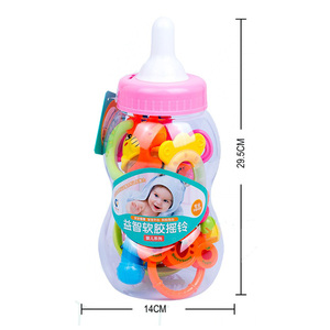 Ensemble de hochets et de jouets à mâcher pour nouveau-nés personnalisés, animaux suspendus en plastique, <span class=keywords><strong>hochet</strong></span> girafe, boule à <span class=keywords><strong>hochet</strong></span>, cloche à secouer, <span class=keywords><strong>hochet</strong></span> biberon pour bébé - Product Image 3