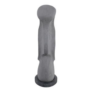 Moderna statuetta in ceramica con base in marmo, scultura per decorare casa, ufficio, soggiorno, mensola, tavolino da caffè. - Product Image 3