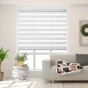 Home Alexa Smart Automatic Blind Zebra Curtain Motorized Blackout Roller Window Blinds