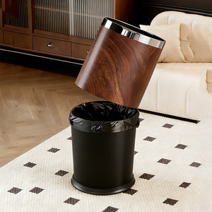 Round Trash Can Cylindrical 4.4kg Indoor Living Room Kitchen Bathroom Use - Product Image 3