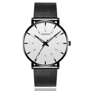 Ultra-thin Mesh Band Men Watch Luxury Fashion Watch Men Business Casual Simple Quartz <b>Clock</b> Stainless Steel Wristwatch Relogio - Product Image 3