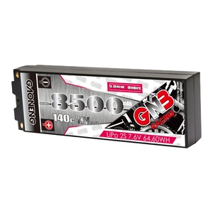 New gnb gaoneng 8500mAh 2S HV 7.6V 140C RC LiPo pin đua xe trường hợp khó khăn 5mm 5.0mm Bullet 1:10 1/10 quy mô lihv điện áp cao - Product Image 1