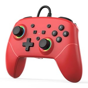 Manette filaire professionnelle BETMI RGB pour Switch 2, détection de mouvement 9 axes, bouton C, joysticks à effet Hall, éclairage LED, double volant de jeu - Product Image 1