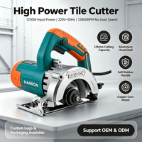 Coupe-marbre électrique industriel robuste 1250W, machine à découper la pierre avec rail de guidage, pour carrelage, granit, usage professionnel et DIY