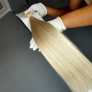 Extensions de cheveux humains 100% naturels, kératine I U V K, pointes plates, bouclés crépus, double épaisseur, extensions de cheveux à pointe I - Product Image 1