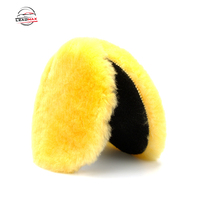 LEADMAX Tampon de polissage en laine jaune de 5 pouces à coupe moyenne RO/DA Tampon de polissage pour voiture La polisseuse enlève les marques de ponçage 1500 # OEM Floor