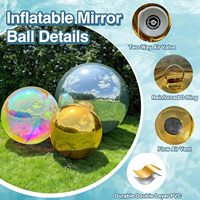 Boule de Noël métallique gonflable boule de miroir gonflable décorative ballons métalliques grandes boules de miroir gonflables géantes brillantes