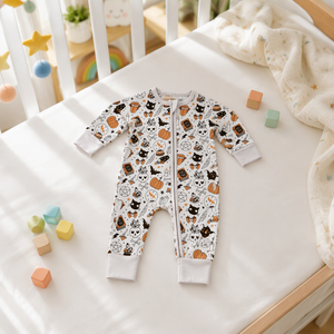 Ruidian infantile impression personnalisée <span class=keywords><strong>Bambo</strong></span> bébé barboteuses bébé enfant en bas âge saison de Noël Onesie bébé combinaison - Product Image 5