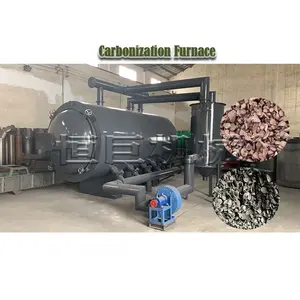 Automatische Houtzaagsel Houtskool Continue Carbonisatie Oven Met Koelsysteem