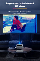 Projecteur Android 12 2025 Nouveau Design Double Écran Tactile Vidéo Données Affichage LED LCD 4K 2 Go RAM 32 Go Stockage Portable Home Cinéma
