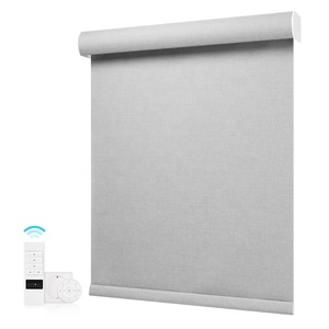 Protector solar remoto personalizado automático Wifi ventana Solar doble cortinas Blackout doble eléctrico motorizado persianas persiana <span class=keywords><strong>de</strong></span> <span class=keywords><strong>lino</strong></span> - Product Image 3