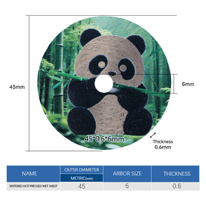 Lama diamantata industriale mini da 45 mm con processo di pressatura a caldo per porcellana e <span class=keywords><strong>ceramica</strong></span>, personalizzabile OEM - Product Image 2