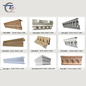 Moulage de corniche en GRC élégant, design sculpté orné, matériau durable résistant aux intempéries, moulage de corniche pour villa extérieure - Product Image 2