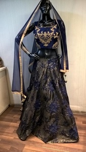 ชุด Lehenga เย็บแบบกึ่งตะเข็บ,ชุด Choli และ Dupatta ใหม่ล่าสุด Lehenga Choli - Product Image 6