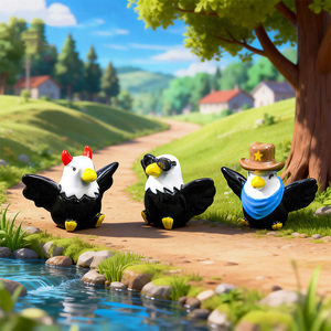 Figuras de águila calva de resina hechas a mano, lindas y al por mayor, para decoración de jardines de hadas, decoración de escritorio de oficina en casa, regalo para niños - Product Image 3