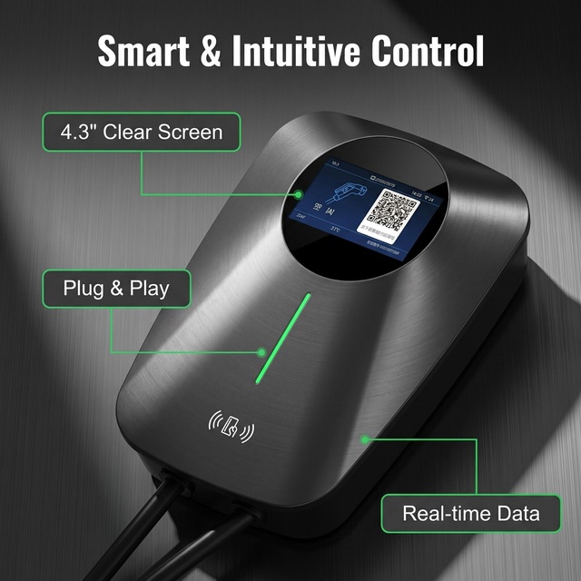 EV Fast Charger 11kW TYPE2 Charging Station 16A Wall-Mounted Electric Vehicle Charger Smart APP EV Charger Wallbox