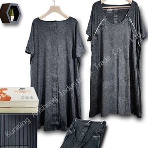 Posparto <span class=keywords><strong>Lactancia</strong></span> Mujeres embarazadas Vestido de noche Verano Manga corta Vestido de noche de maternidad - Product Image 5