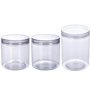 Trong Kho Bán Buôn Pet Rõ Ràng Nhựa Jar Rộng Miệng Chai Cho Kẹo Thực Phẩm Thơm Trà Pop Jar Cho Đường Và Thạch - Product Image 2