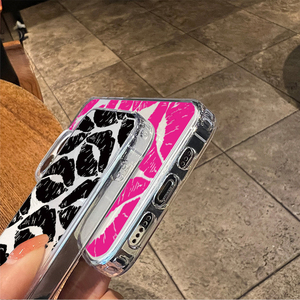 Cute Lady <span class=keywords><strong>Kiss</strong></span> Lips Print Design Clear PC TPU Funda de teléfono a prueba de golpes para iPhone 14 Pro Max 13 Funda dura - Product Image 6