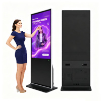 Équipement publicitaire interactif, écran tactile numérique LCD autoportant 43"49"55" pour l'extérieur et l'intérieur, totem d'affichage LED