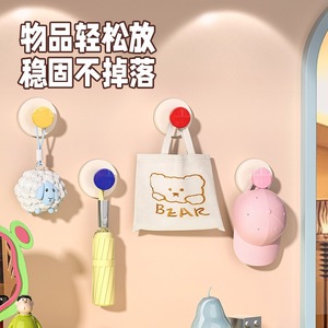 Dopamine Suction Cup Hooks Strong Load Bearing No <b>Drilling</b> Required For Entryway Door Key Hat Holder - Product Image 1