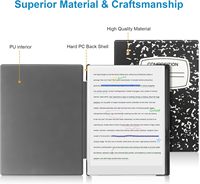 Étui de protection mince imprimé personnalisé en cuir PU Book Folio avec porte-stylo pour tablette Remarkable Paper Pro 11.8 pouces 2024