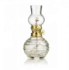 Small oil lamps transparent 200ml 16cm height modern empty cheap holders wholesale candle jars from Greece