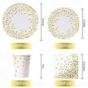 Meilleures ventes, assiettes en papier, serviettes, tasses, pailles, assiettes, fournitures de fête en or <span class=keywords><strong>Rose</strong></span>, <span class=keywords><strong>vaisselle</strong></span> de mariage <span class=keywords><strong>jetable</strong></span> - Product Image 5