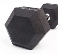 Haltères hexagonaux en caoutchouc de haute qualité à prix avantageux pour la salle de sport BWD001