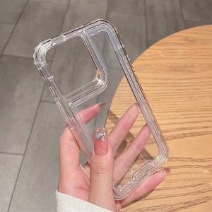 Étui de téléphone portable transparent 3-en-1 en TPU pour 17 Pro Max/16/15, <span class=keywords><strong>coque</strong></span> rigide antichoc <span class=keywords><strong>avec</strong></span> design pressé à chaud - Product Image 2