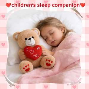 कस्टम प्यारा लाल प्यार दिल टेडी भालू वैलेंटिन के साथ प्लेश खिलौना-बच्चों का उपहार - Product Image 4