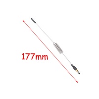 1PC XJL Brand Antenne de simulation RC à ressort métallique, pièces de décoration Argent+Noir pour voiture RC Crawler 1/10 TRX-4 pour garçons