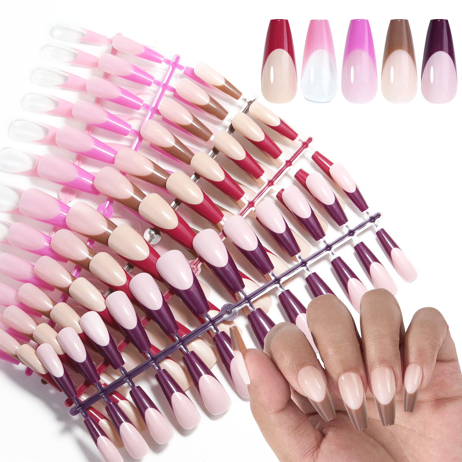 French-style press-on nails 02 [120pcs]