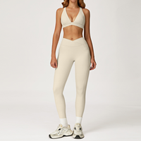 Ensemble de vêtements de sport respirants personnalisés, shorts doux, soutien-gorge de sport, vêtements de sport pour l'entraînement, vêtements de yoga pour femmes