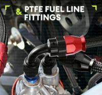 Raccords de tuyau pivotants à 45 degrés en aluminium usiné CNC avec PTFE, filetage de précision AN4 AN6 AN8 AN10 AN12 pour conduites de carburant