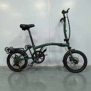 <span class=keywords><strong>Bicicleta</strong></span> Plegable de 16 Pulgadas, Ultraligera, de Aleación de Aluminio, con Triple Plegado, Cuadro Totalmente Amortiguado, Portátil, de 7 Velocidades y Doble Freno de Disco - Product Image 1