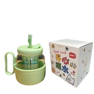 Cute Borosilicate Glass Cup 600Ml With Tea Infuser And Handle For Students And Girls - Product Image 5