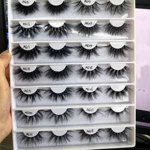 25MM 3D Real Mink Lash Venta al por mayor Tiras Wispy Fluffy Mink Pestañas Mink Lashes - Product Image 5