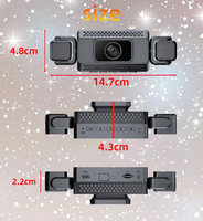 Enregistreur vidéo CPT HD 1080P à quatre canaux, dashcam panoramique 360°, écran IPS 3 pouces, 4 objectifs, contrôle par application WiFi, enregistrement en boucle tout autour