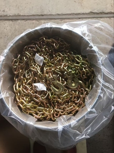 Оцинкованная сварная цепь класса 70, натяжитель-трещотка 5/16 дюйма, 3/8 дюйма, цепь передачи G43 G30 с крюками-захватами - Product Image 4